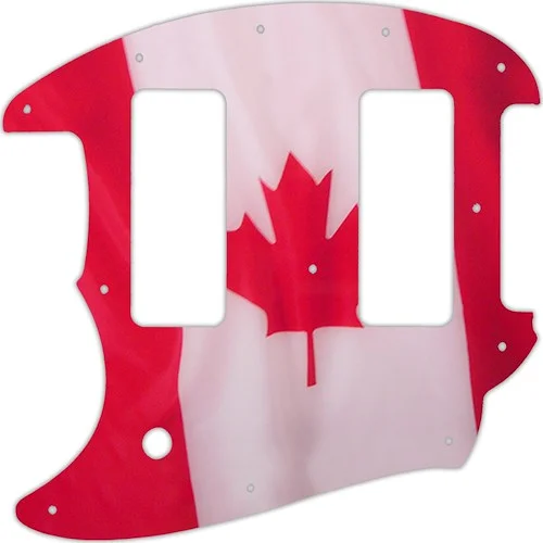 WD Custom Pickguard For Left Hand Fender OffSet Series Mustang #G11 Canadian Flag Graphic