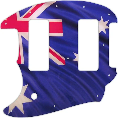 WD Custom Pickguard For Left Hand Fender OffSet Series Mustang #G13 Aussie Flag Graphic
