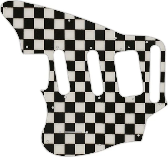 WD Custom Pickguard For Left Hand Fender Pawn Shop Jaguarillo #CK01 Checkerboard Graphic