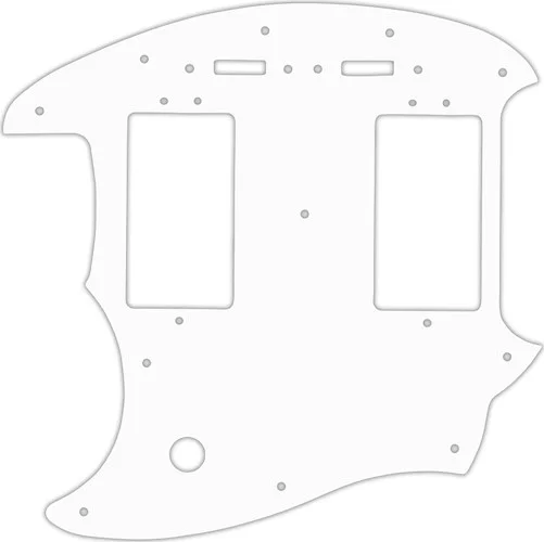 WD Custom Pickguard For Left Hand Fender Pawn Shop Mustang Special #02M White Matte