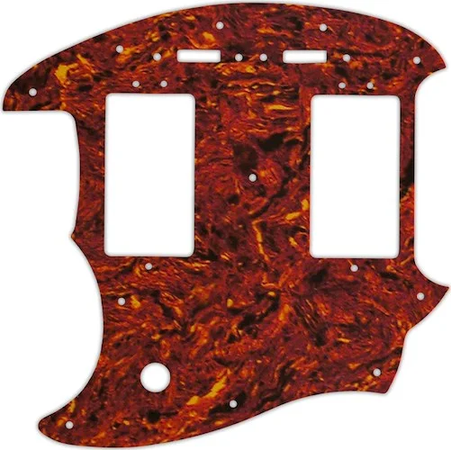 WD Custom Pickguard For Left Hand Fender Pawn Shop Mustang Special #05W Tortoise Shell/White