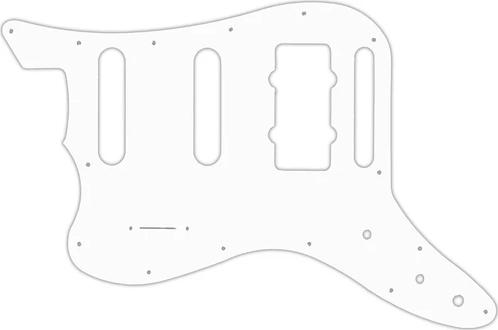 WD Custom Pickguard For Left Hand Fender Pawn Shop Bass VI #04 White/Black/White