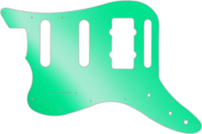 WD Custom Pickguard For Left Hand Fender Pawn Shop Bass VI #10GR Green Mirror