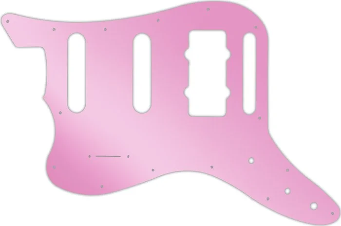 WD Custom Pickguard For Left Hand Fender Pawn Shop Bass VI #10P Pink Mirror