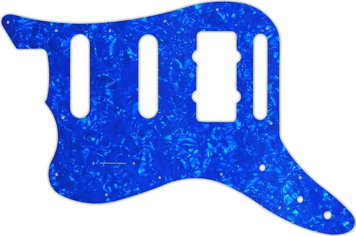 WD Custom Pickguard For Left Hand Fender Pawn Shop Bass VI #28BU Blue Pearl/White/Black/White