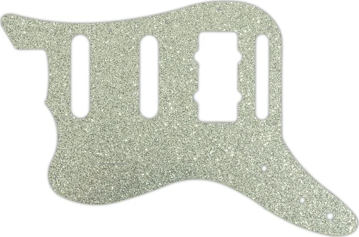 WD Custom Pickguard For Left Hand Fender Pawn Shop Bass VI #60SS Silver Sparkle 