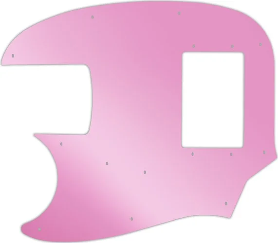 WD Custom Pickguard For Left Hand Fender Pawn Shop Mustang Bass #10P Pink Mirror