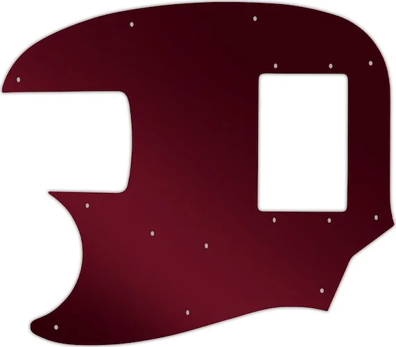 WD Custom Pickguard For Left Hand Fender Pawn Shop Mustang Bass #10R Red Mirror