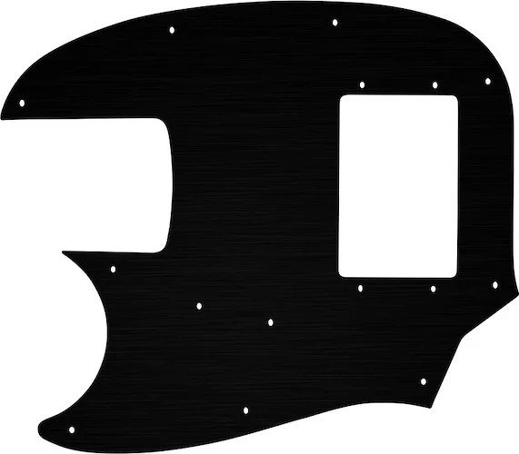 WD Custom Pickguard For Left Hand Fender Pawn Shop Mustang Bass #27 Simulated Black Anodized