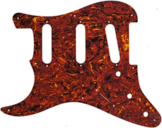 WD Custom Pickguard For Left Hand Fender Pre-CBS 8 Hole, Eric Johnson Signature, Eric Clapton Signature, Or Stevie Ray Vaughan Signature Stratocaster #05W Tortoise Shell/White