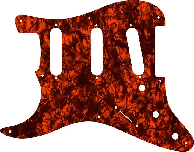 WD Custom Pickguard For Left Hand Fender Pre-CBS 8 Hole, Eric Johnson Signature, Eric Clapton Signature, Or Stevie Ray Vaughan Signature Stratocaster #28OP Orange Pearl/Black/White/Black