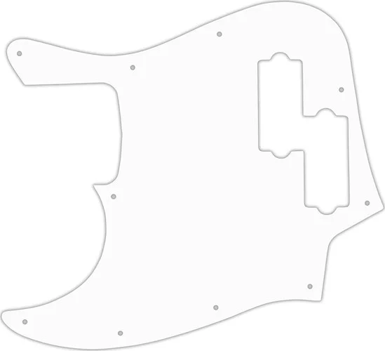 WD Custom Pickguard For Left Hand Fender Reggie Hamilton Jazz Bass #02T White Thin