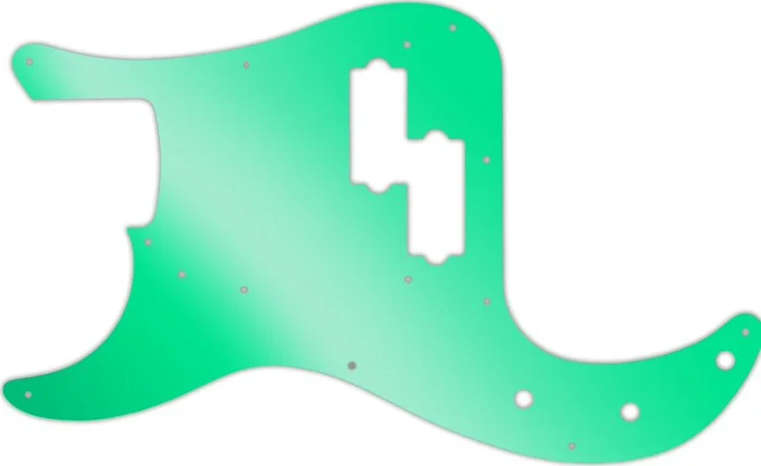 WD Custom Pickguard For Left Hand Fender Road Worn 50's Precision Bass #10GR Green Mirror