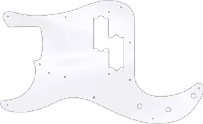 WD Custom Pickguard For Left Hand Fender Road Worn 50's Precision Bass #45 Clear Acrylic