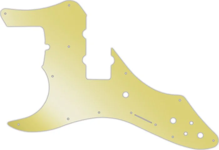 WD Custom Pickguard For Left Hand Fender Roscoe Beck Signature Jazz Bass #10GD Gold Mirror