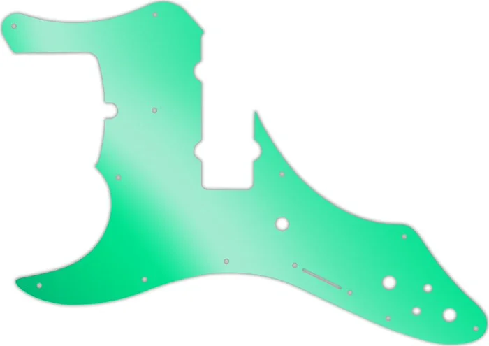 WD Custom Pickguard For Left Hand Fender Roscoe Beck Signature 5 String Jazz Bass #10GR Green Mirror