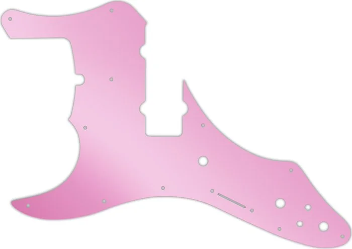 WD Custom Pickguard For Left Hand Fender Roscoe Beck Signature 5 String Jazz Bass #10P Pink Mirror