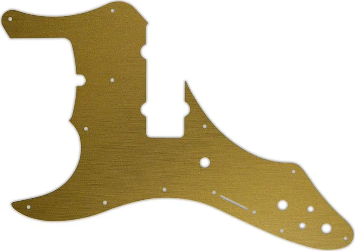 WD Custom Pickguard For Left Hand Fender Roscoe Beck Signature 5 String Jazz Bass #14 Simulated Brushed Gold/B