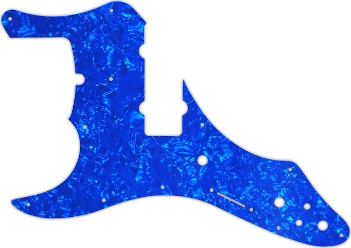 WD Custom Pickguard For Left Hand Fender Roscoe Beck Signature 5 String Jazz Bass #28BU Blue Pearl/White/Black