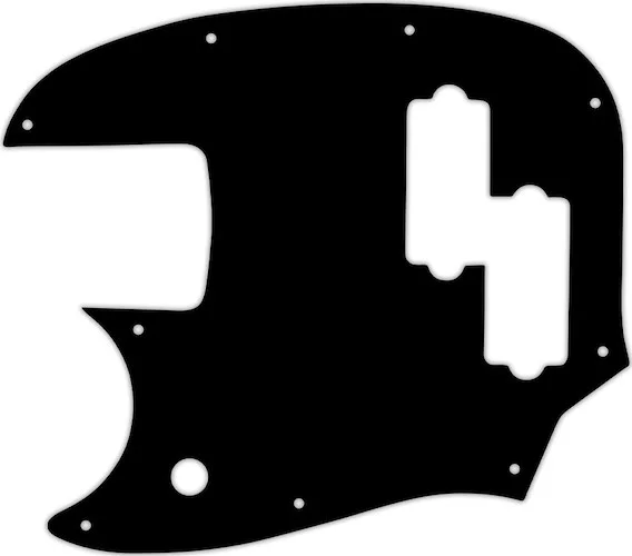 WD Custom Pickguard For Left Hand Fender Short Scale Mustang Bass PJ #09 Black/White/Black/White/Black
