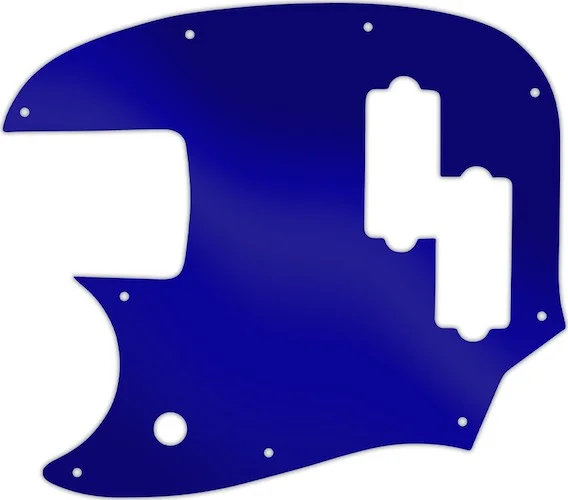 WD Custom Pickguard For Left Hand Fender Short Scale Mustang Bass PJ #10DBU Dark Blue Mirror