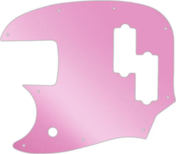 WD Custom Pickguard For Left Hand Fender Short Scale Mustang Bass PJ #10P Pink Mirror