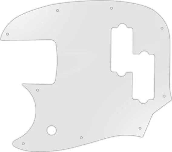 WD Custom Pickguard For Left Hand Fender Short Scale Mustang Bass PJ #22 Translucent Milk White