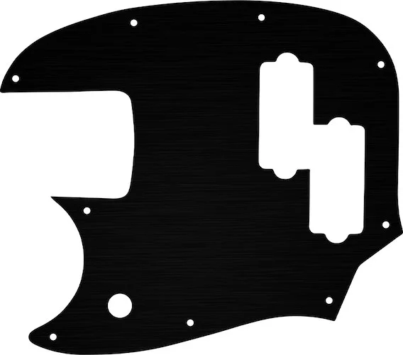 WD Custom Pickguard For Left Hand Fender Short Scale Mustang Bass PJ #27 Simulated Black Anodized