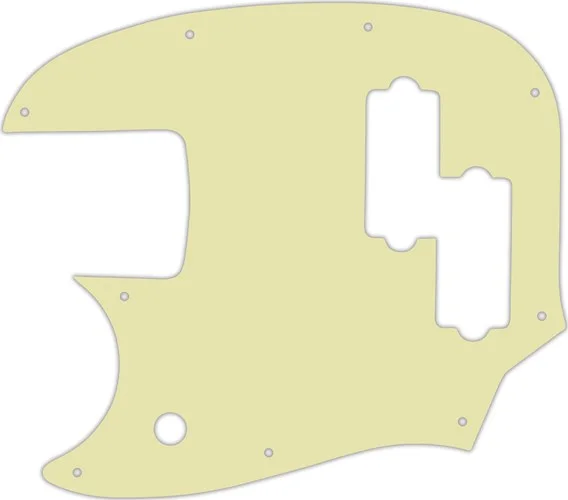 WD Custom Pickguard For Left Hand Fender Short Scale Mustang Bass PJ #34 Mint Green 3 Ply