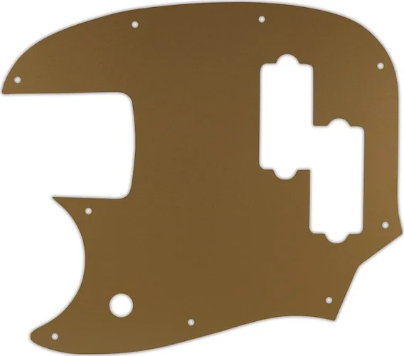 WD Custom Pickguard For Left Hand Fender Short Scale Mustang Bass PJ #59 Gold/Clear/Gold