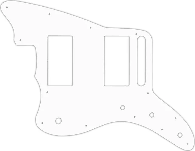 WD Custom Pickguard For Left Hand Fender Special Edition Blacktop Jazzmaster HH #02T White Thin