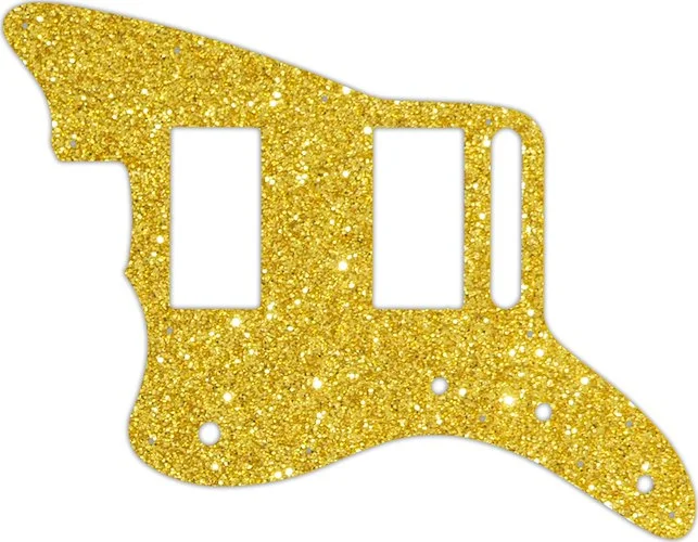 WD Custom Pickguard For Left Hand Fender Special Edition Blacktop Jazzmaster HH #60GS Gold Sparkle