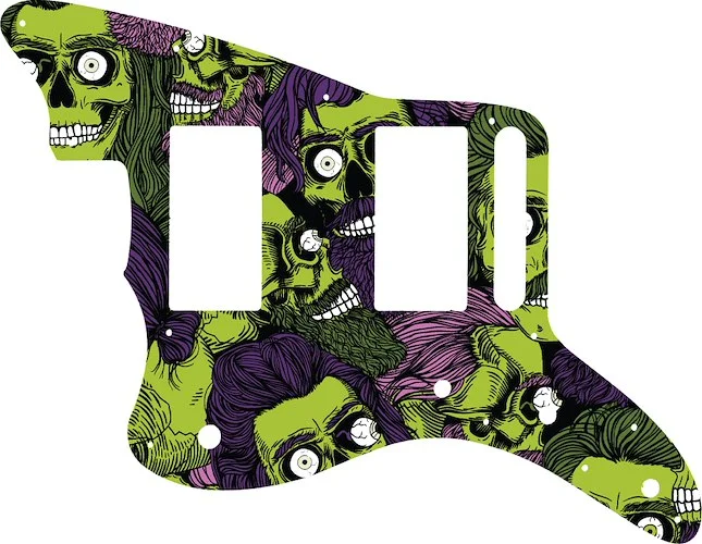 WD Custom Pickguard For Left Hand Fender Special Edition Blacktop Jazzmaster HH #GHA02 Zombeard Graphic