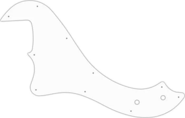 WD Custom Pickguard For Left Hand Fender Standard Dimension Bass IV #02 White