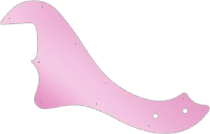 WD Custom Pickguard For Left Hand Fender Standard Dimension Bass IV #10P Pink Mirror
