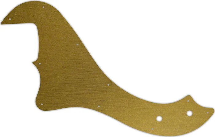 WD Custom Pickguard For Left Hand Fender Standard Dimension Bass IV #14 Simulated Brushed Gold/Black PVC