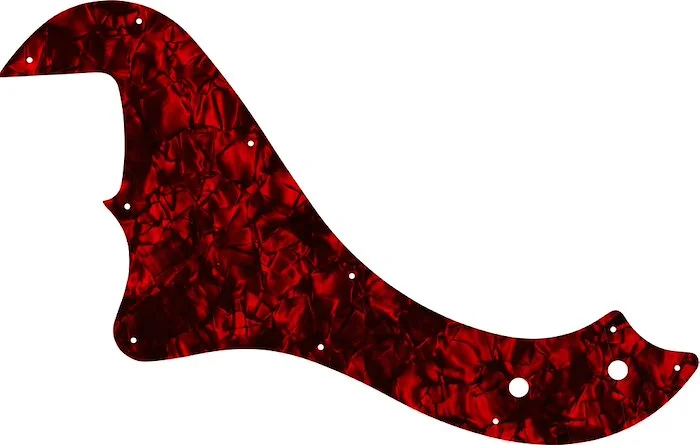 WD Custom Pickguard For Left Hand Fender Standard Dimension Bass IV #28DRP Dark Red Pearl/Black/White/Black