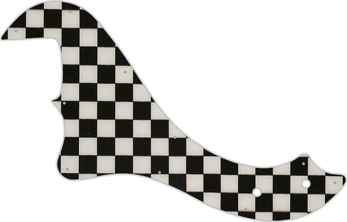 WD Custom Pickguard For Left Hand Fender Standard Dimension Bass IV #CK01 Checkerboard Graphic