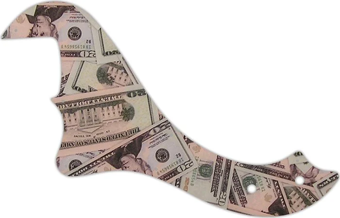 WD Custom Pickguard For Left Hand Fender Standard Dimension Bass IV #G16 Money Graphic