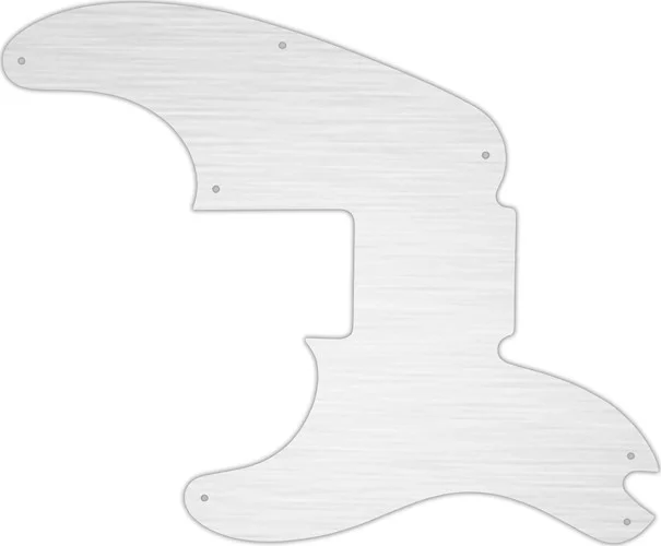 WD Custom Pickguard For Left Hand Fender Sting Signature Precision Bass #13 Simulated Brushed Silver/Black PVC