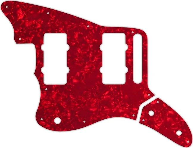 WD Custom Pickguard For Left Hand Fender Thurston Moore Signature Series Jazzmaster #28R Red Pearl/White/Black