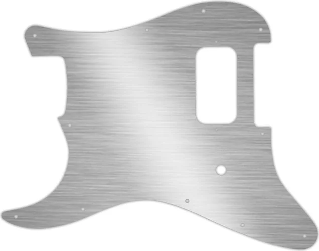 WD Custom Pickguard For Left Hand Fender Tom Delonge Stratocaster #13 Simulated Brushed Silver/Black PVC