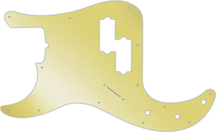 WD Custom Pickguard For Left Hand Fender Tony Franklin Signature Precision Bass #10GD Gold Mirror