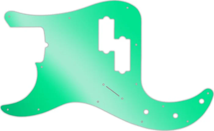 WD Custom Pickguard For Left Hand Fender Tony Franklin Signature Precision Bass #10GR Green Mirror