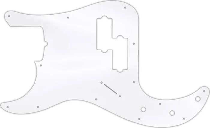 WD Custom Pickguard For Left Hand Fender Tony Franklin Signature Precision Bass #45T Clear Acrylic Thin