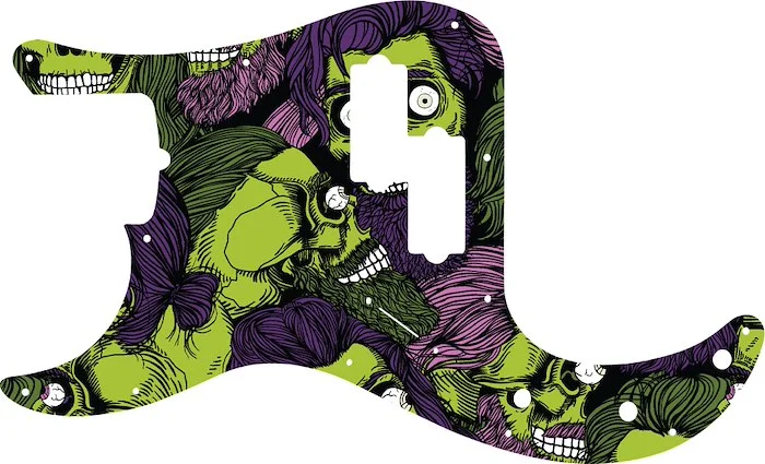 WD Custom Pickguard For Left Hand Fender Tony Franklin Signature Precision Bass #GHA02 Zombeard Graphic