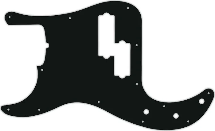 WD Custom Pickguard For Left Hand Fender USA 5 String Precision Bass #01A Black Acrylic