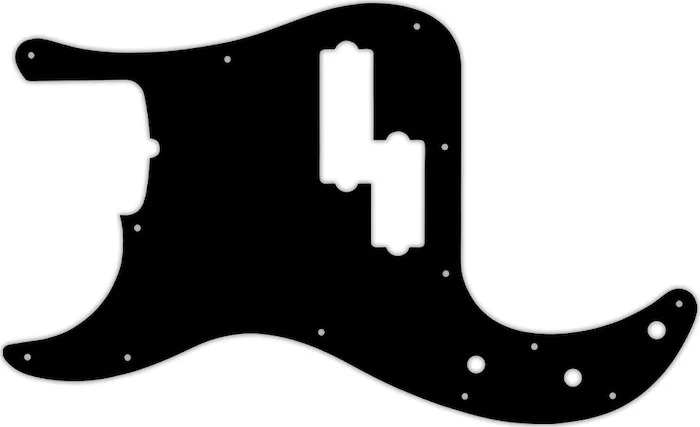 WD Custom Pickguard For Left Hand Fender USA 5 String Precision Bass #01T Black Thin