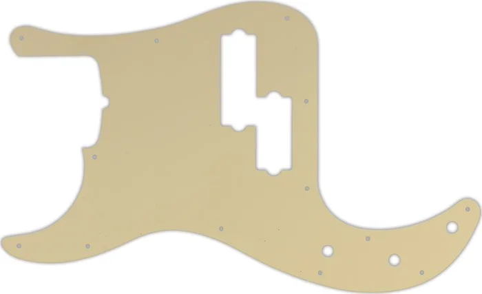 WD Custom Pickguard For Left Hand Fender USA 5 String Precision Bass #06 Cream