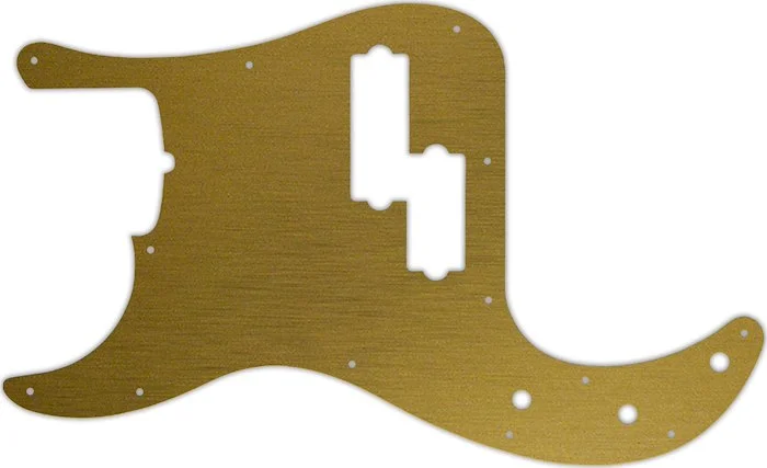 WD Custom Pickguard For Left Hand Fender USA 5 String Precision Bass #14 Simulated Brushed Gold/Black PVC